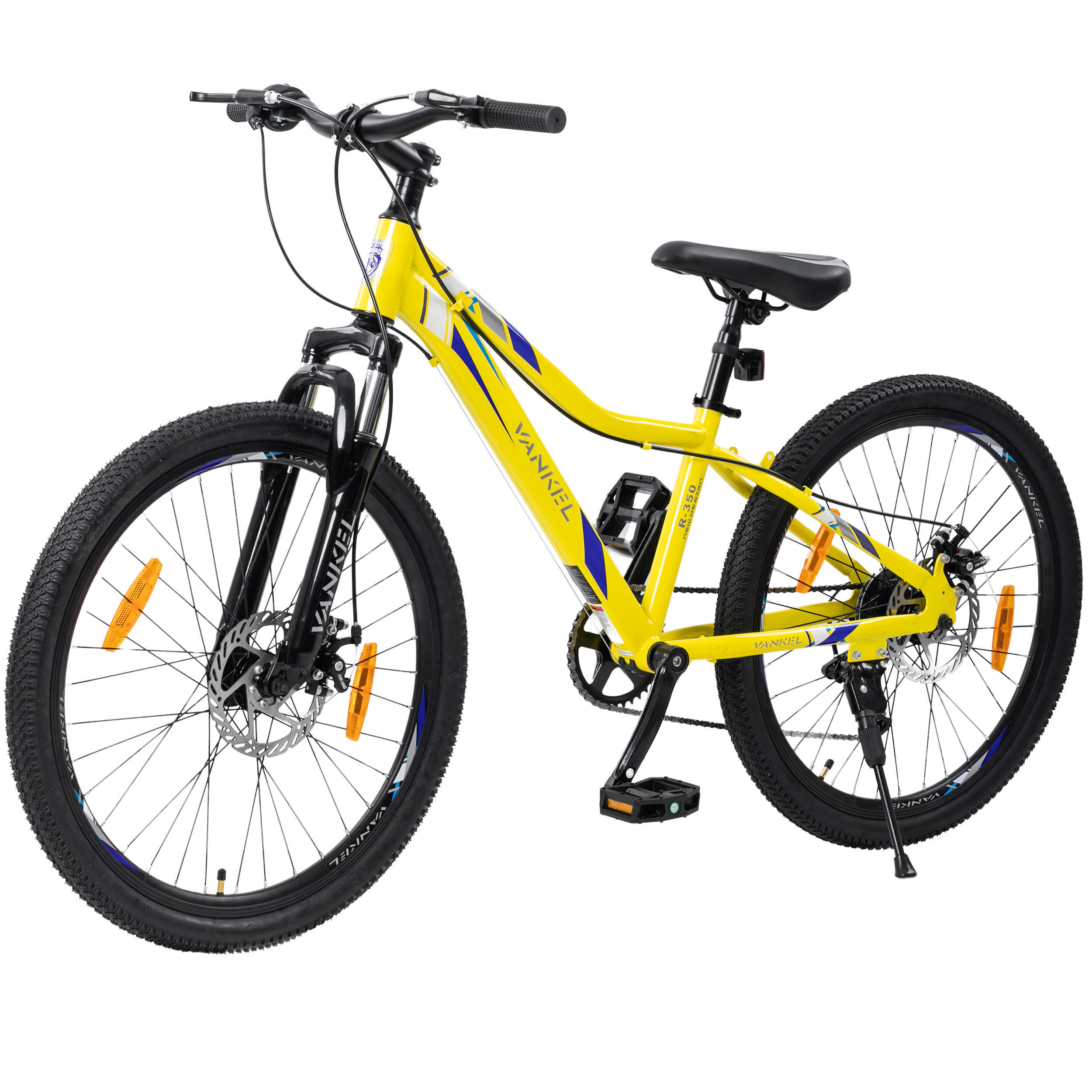 KINDERFAHRRAD 20 Zoll - Gelb mit V-Bremsen und 6-Gang-Schaltung - Stahlrahmen - Gelb, Metall (93cm) - Oxeza