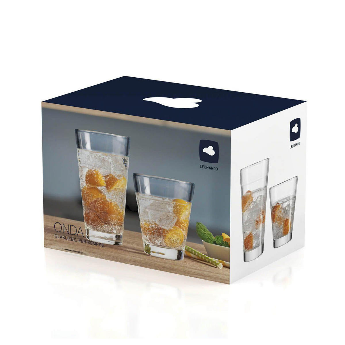 TRINKGLÄSER Onda transparent 12er Set - Transparent, Glas (0.001L) - Leonardo Living