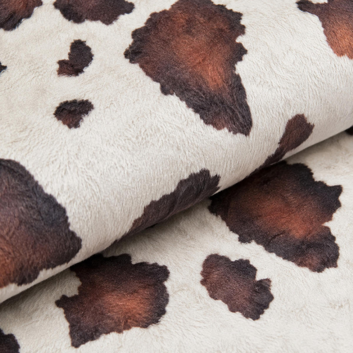 SESSEL SURB Braun-Creme Kuhmuster Stoff 80/95 cm - Braun, Textil (80/60/95cm) - SURB