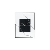 WANDUHR Design Schwarz-Weiß 40/51 cm - Schwarz, Kunststoff (2.16/50.5/1cm) - ONZENO