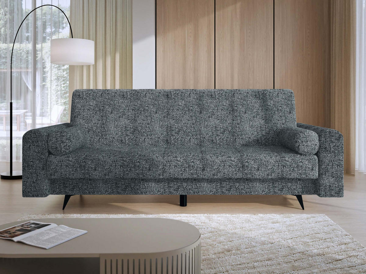 SCHLAFSOFA Zuri - Greige/Schwarz, Holz/Textil (240/93/91cm) - MIRJAN24