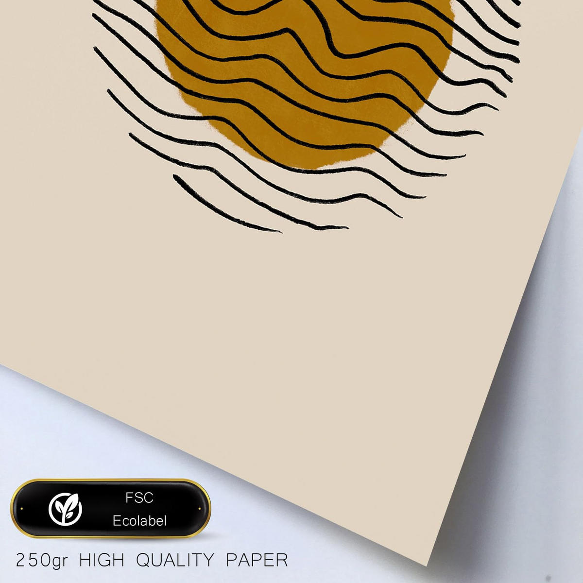 POSTER Set Mit 6 Zykloidale Natur In Kulissen Abstracts Ästhetische Dekorative Gemälde Für Ihr Wohnzimmer, Schlafzimmer, Zuhause A3 & A4 Rahmenlos - Klar, Papier (29/3cm) - Nacnic