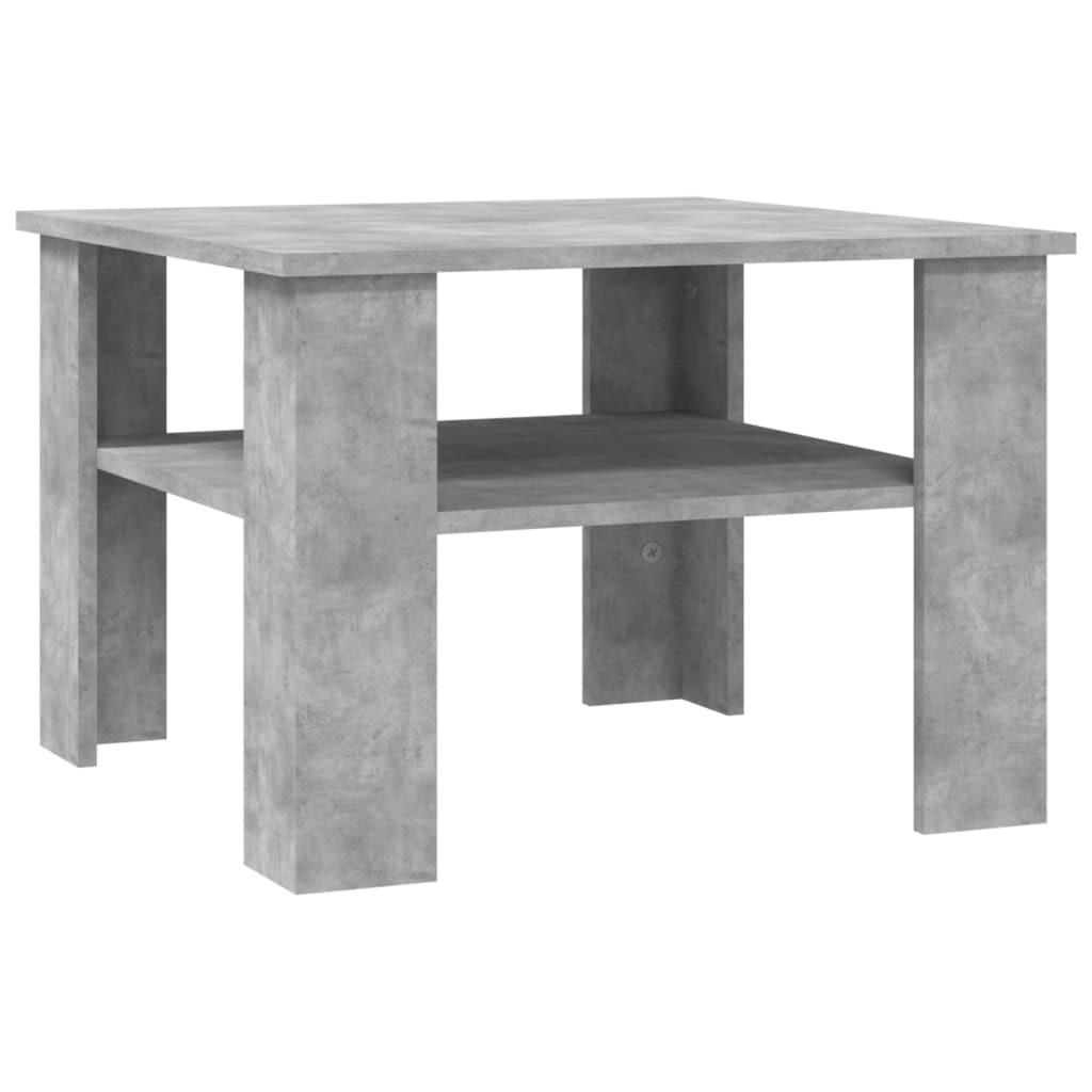 COUCHTISCH Betongrau 60x60x42 cm Holzwerkstoff - Hellgrau, Holzwerkstoff (60/60/42cm) - furnicato