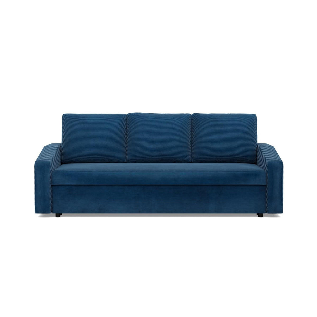 SOFA 3-SITZER MIT SCHLAFFUNKTION NEO, Cord - Dunkelblau - Blau, Textil (220/85/92cm) - Mebligo