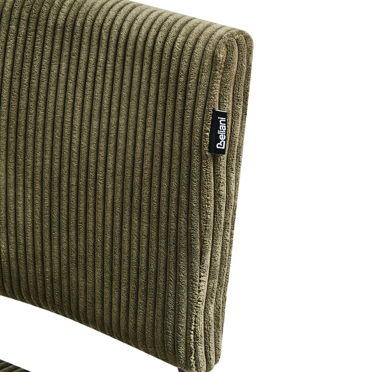 ESSZIMMERSTUHL 2er-Set Olivgrün Sturgis - Schwarz/Grün, Textil (47/87/54cm) - Beliani