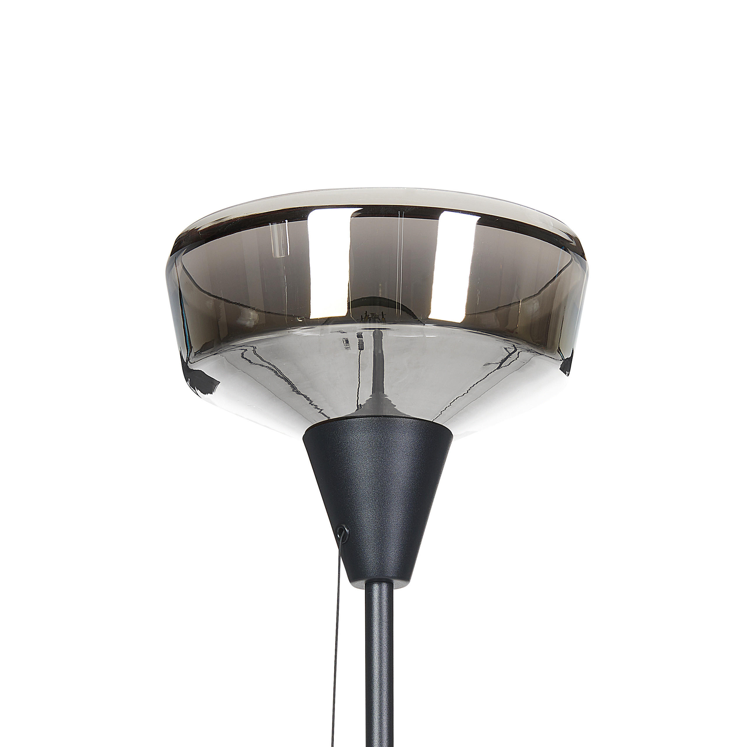 Beliani Stehlampe Schwarz 25x175x25 cm