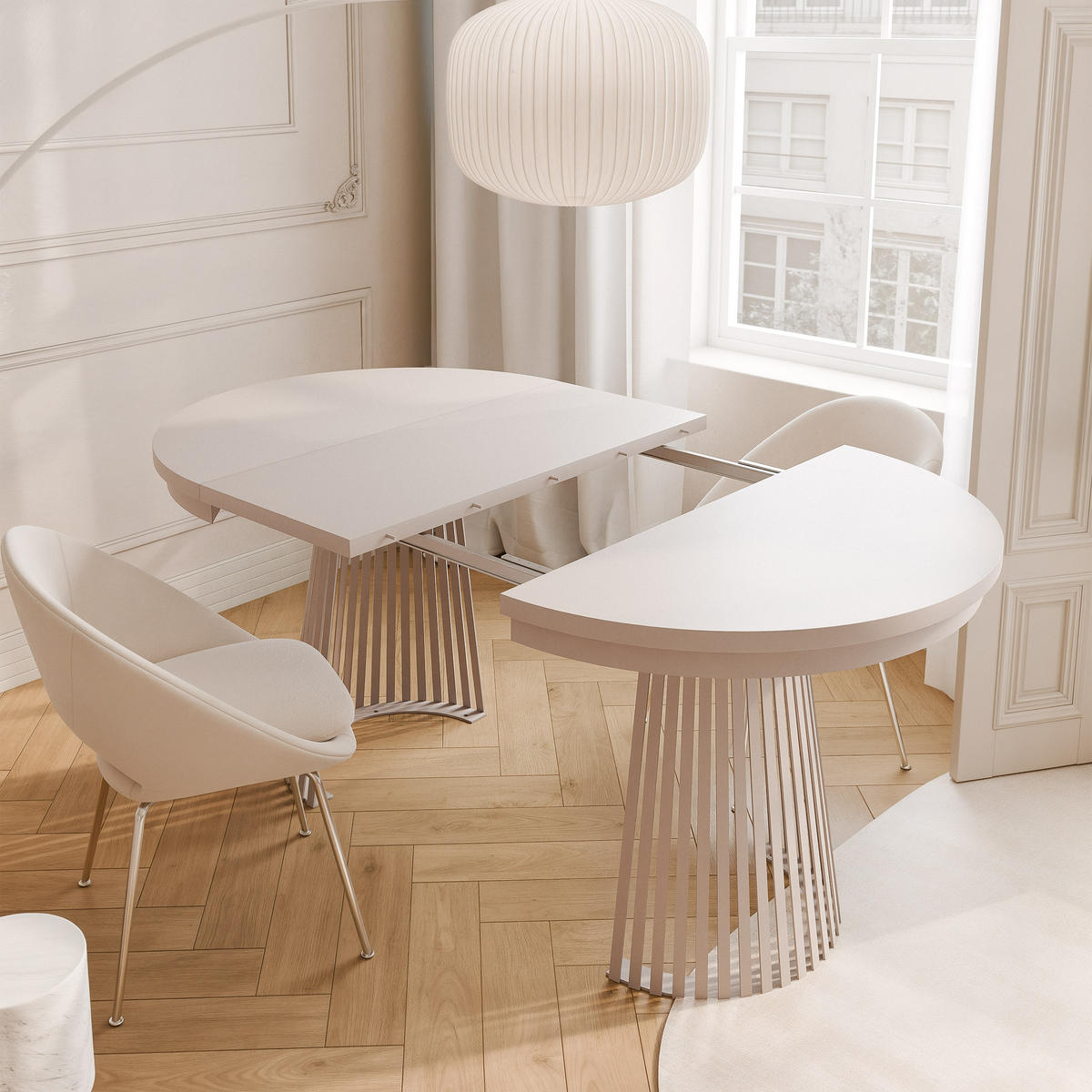 AUSZIEHTISCH AUREA 100-180/75 cm, Kaschmir - Kaschmir, Holzwerkstoff/Metall (100/100/75cm) - Idohome