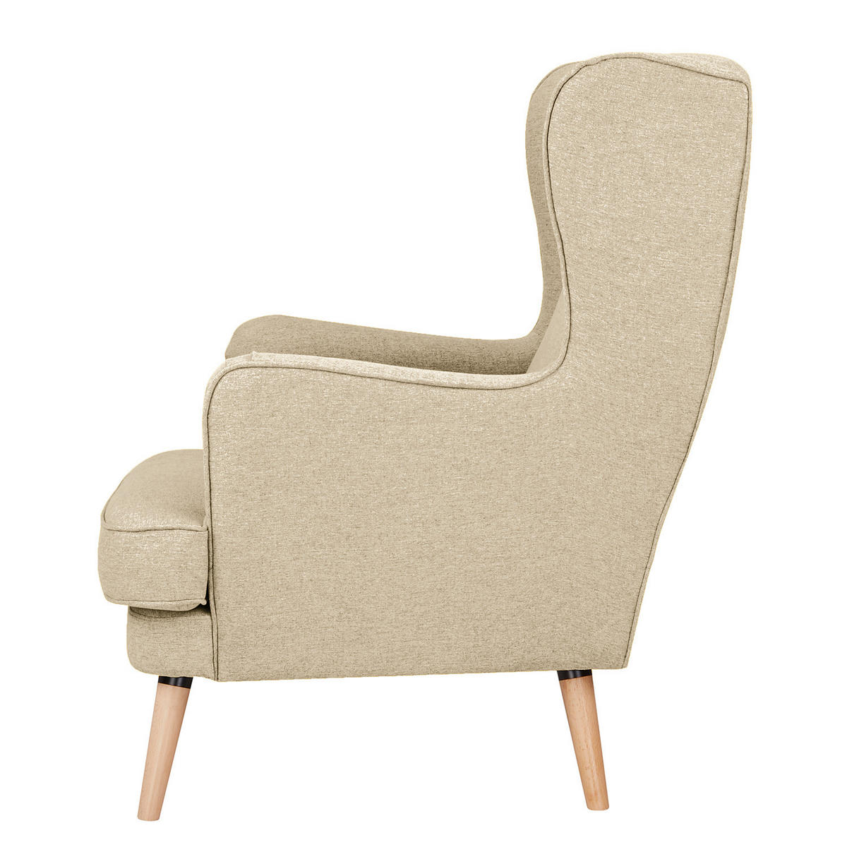 OHRENSESSEL - Beige, Birkenholz/Textil (73/107/96cm) - home24