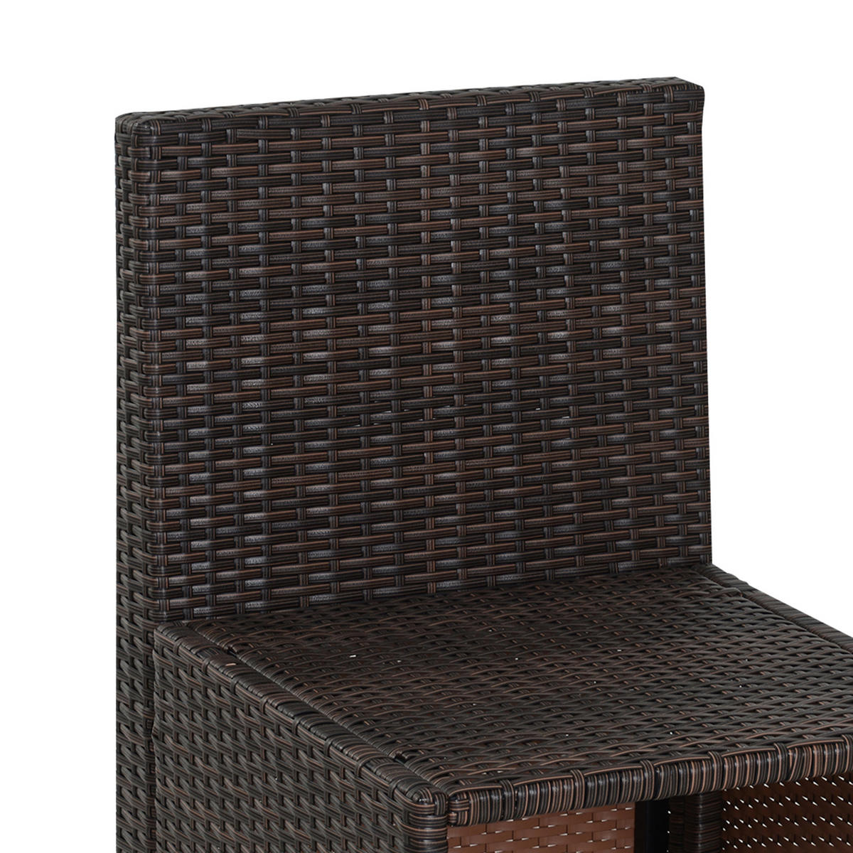 POLYRATTAN GARTENMÖBEL-SET DE-06746 5-teilig, für 4 Personen Braun/Khaki - Taupe/Braun, Kunststoff/Metall - ComfortXL