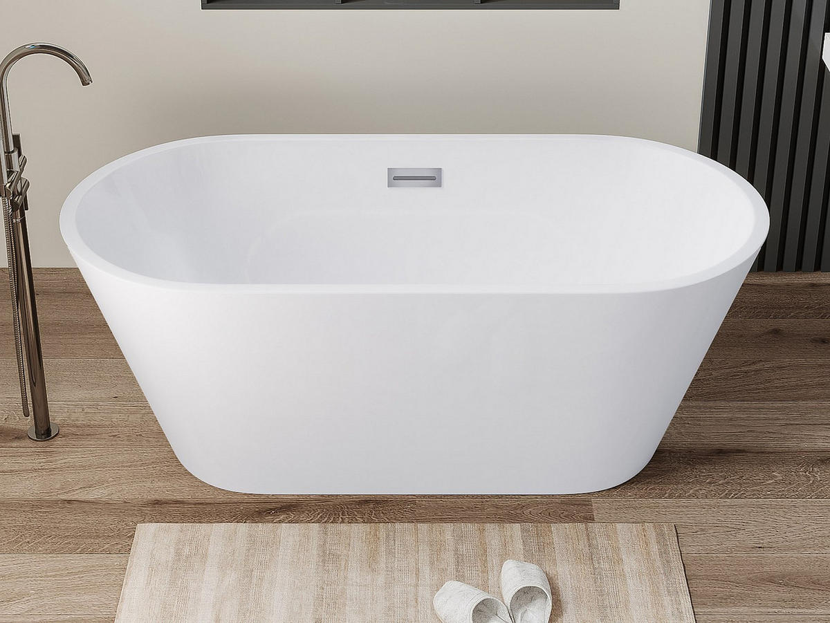 FREISTEHENDE Badewanne - 1 Person - Acryl - Weiß - - Weiß, Kunststoff (150/58/70cm) - Vente-Unique