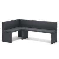 ECKBANK links OWEN Kunstleder, 142/196 cm Dunkelgrau - Dunkelgrau, Holz/Kunststoff (142/196cm) - Idohome