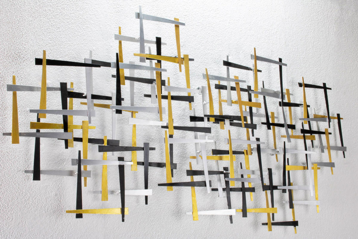 WANDDEKO Gold 108/60 cm - Goldfarben, Metall (3.89/60/4cm) - KUNSTLOFT
