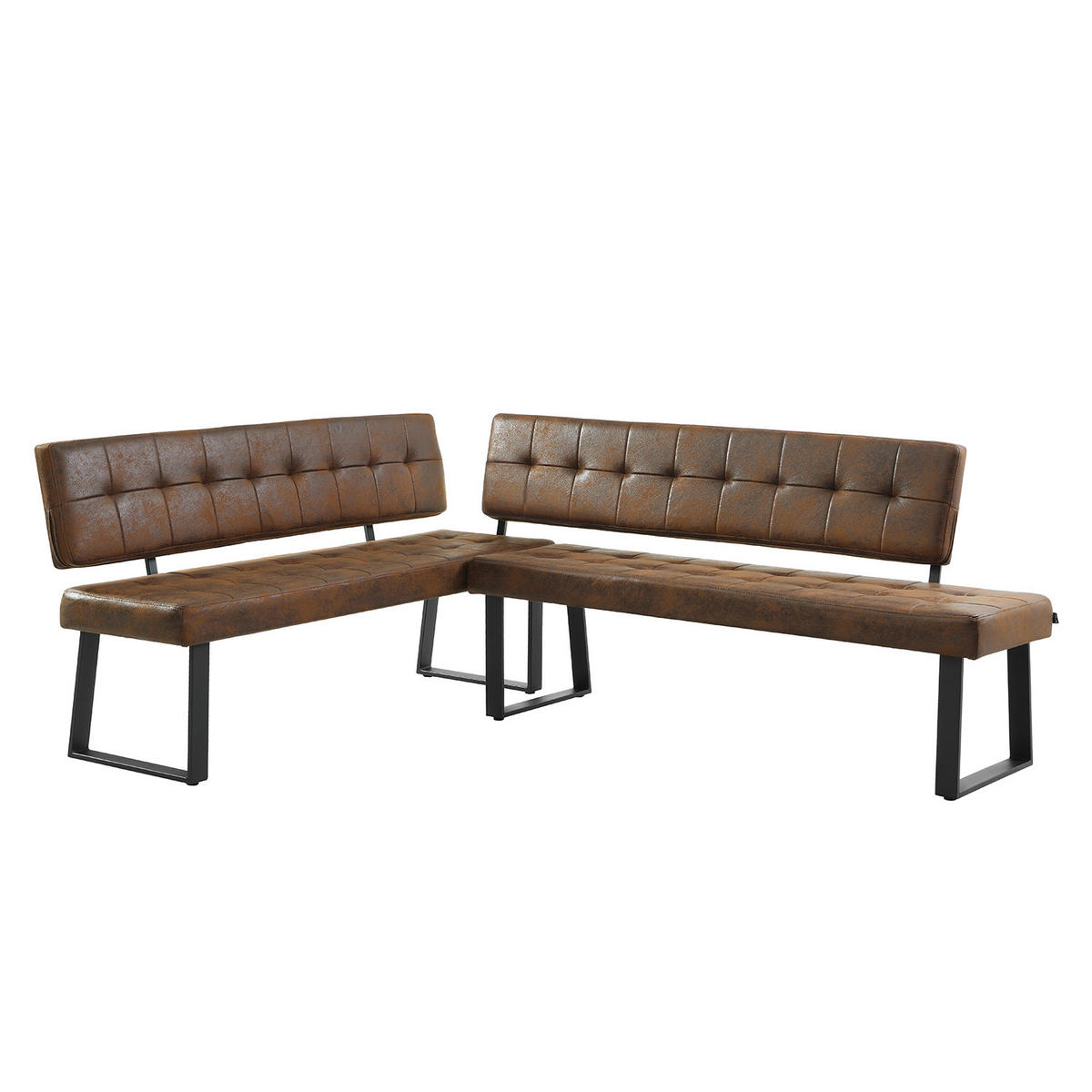 SITZBANK SIGFRID - Braun, Textil/Metall (160/86/56cm) - B&D Home