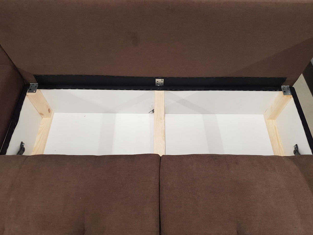 ECKSOFA Bari - Silberfarben/Schwarz, Holz/Textil (256/157cm) - MIRJAN24