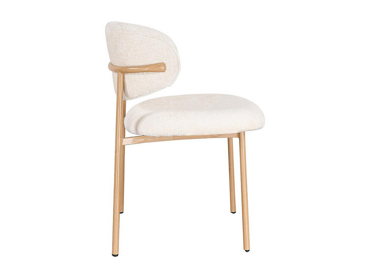 STUHL - 54 x 58.5 - stoff - cremefarben Nafisa - Creme, Textil/Metall (54/80/58.5cm) - Vente-Unique
