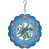 WINDSPIEL Libelle Edelstahl 3D-Effekt - Multicolor, Metall (30/30/5cm)