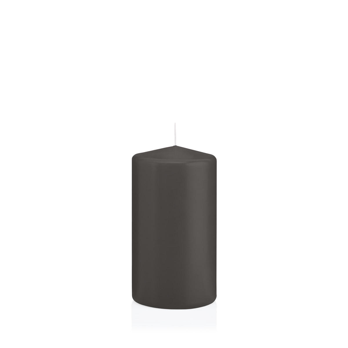 STUMPENKERZEN Grau Ø 68 x 130 mm, 12 Stück - Grau, Paraffin (7/13cm) - Wiedemann Kerzen