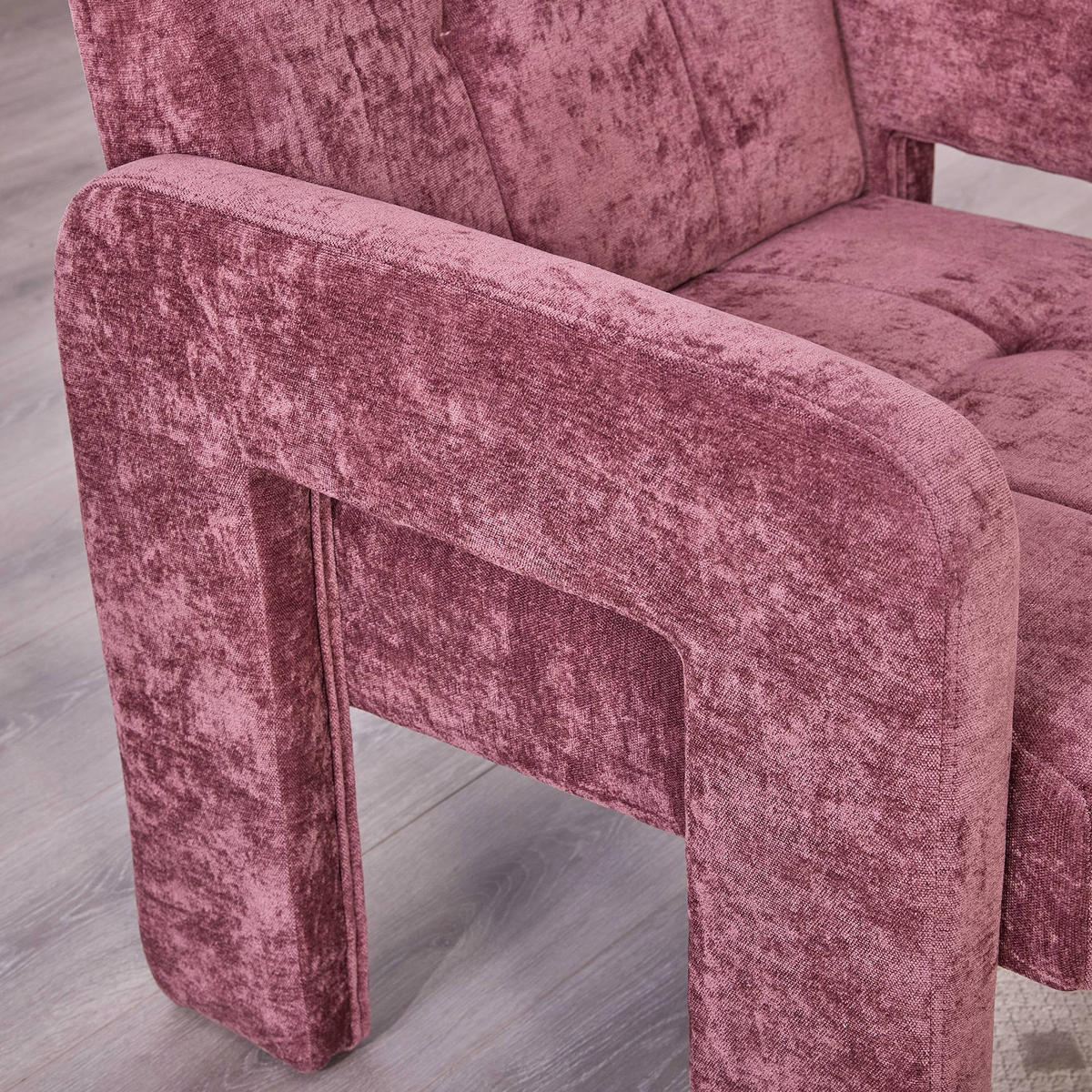 SESSEL Einzelner Sessel,dicke Polsterung,Chenille,Rot - Rot, Textil (67.5/74.5/69cm) - LVHOM