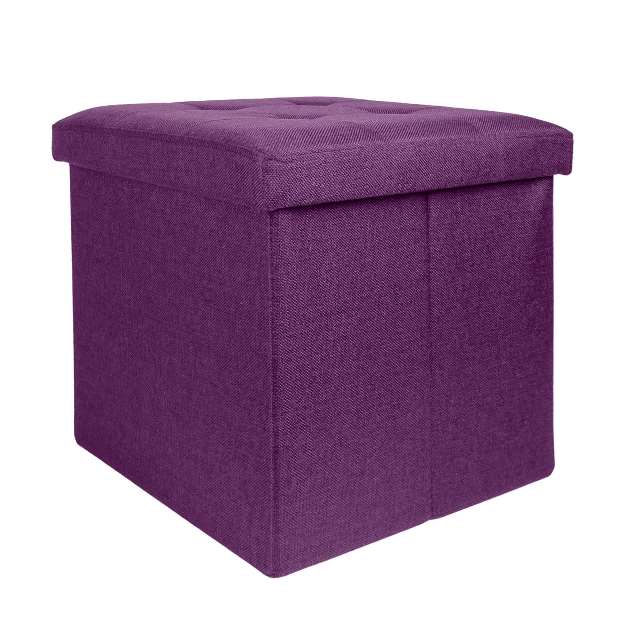 SITZWÜRFEL Faltbar 30/30/30 cm (Lila) - Lila, Textil (30/30/30cm) - Intirilife