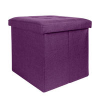SITZWÜRFEL Faltbar 30/30/30 cm (Lila) - Lila, Textil (30/30/30cm) - Intirilife