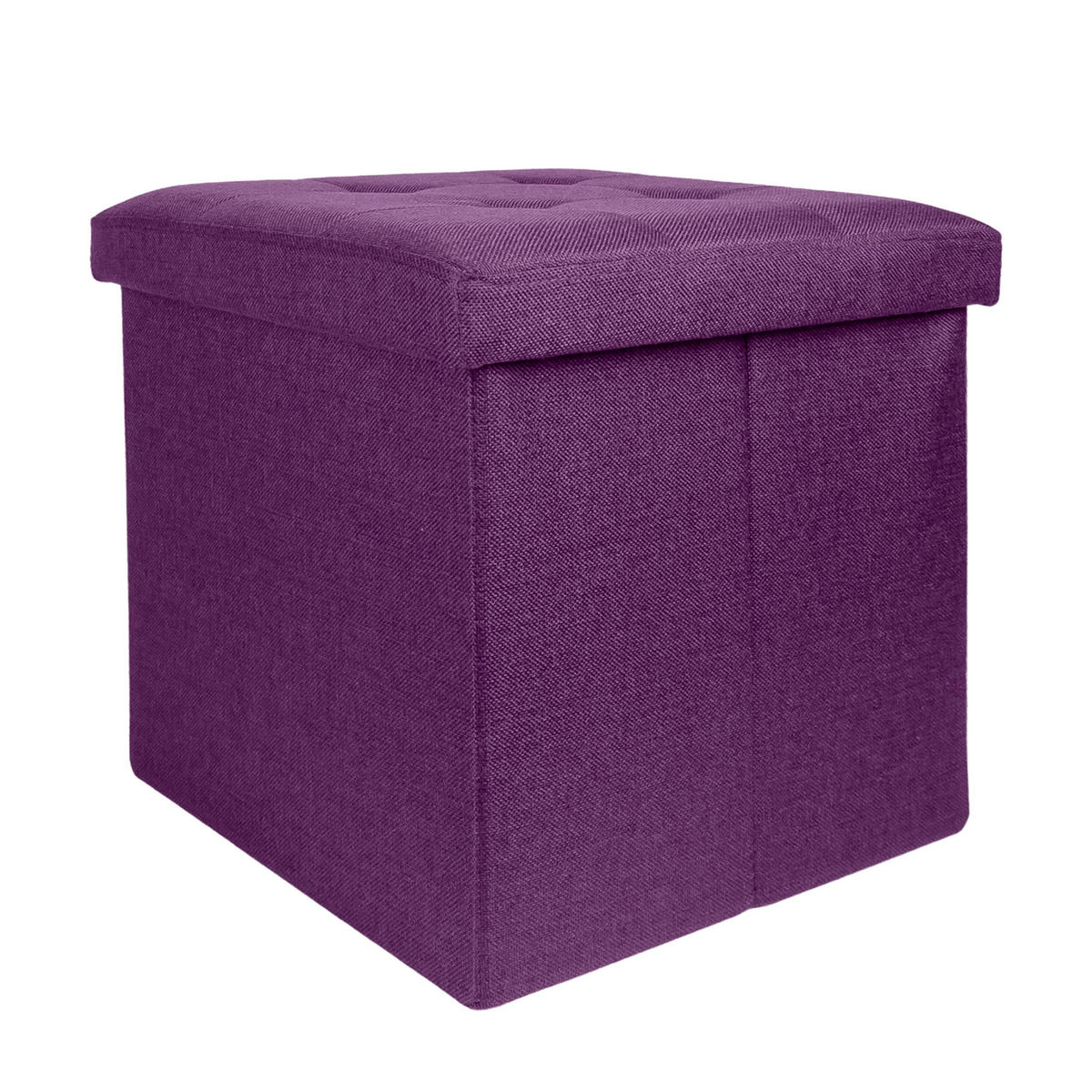 SITZWÜRFEL Faltbar 30/30/30 cm (Lila) - Lila, Textil (30/30/30cm) - Intirilife