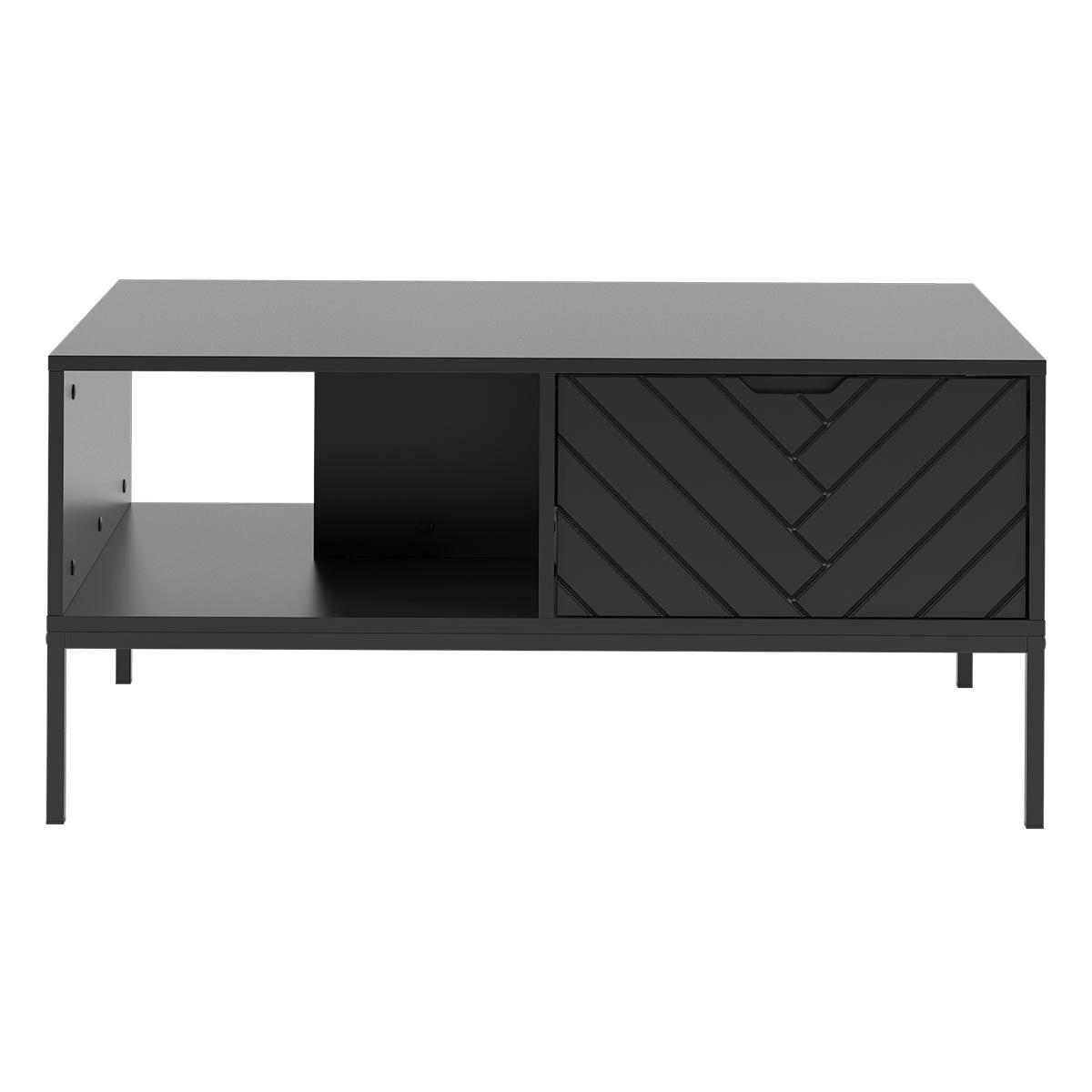 COUCHTISCH Daria Schwarz - Schwarz, Holzwerkstoff (68/104/69cm) - Petits-meubles