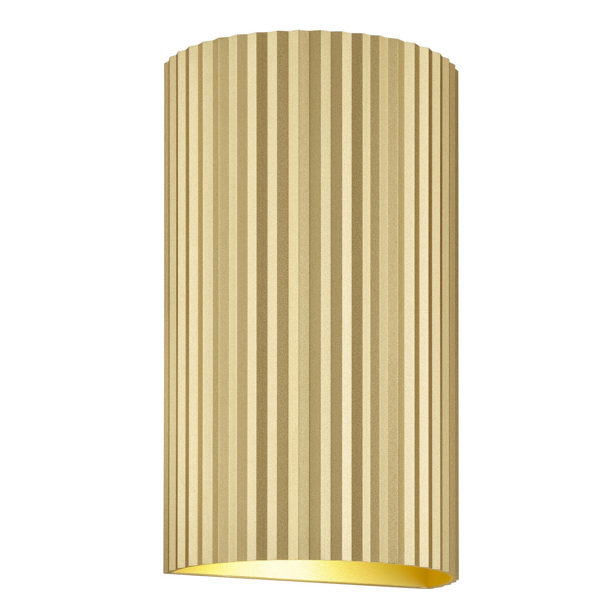 WANDLEUCHTE Undula Gold matt 6/10/18 cm - Goldfarben, Metall (10/18/6cm) - Brilliant