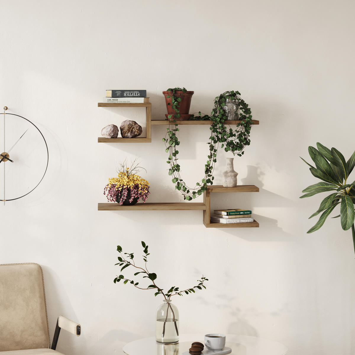 WANDBOARD Fork 2er-Set Whiskey Eiche 75/19,6/18,2 cm - Dunkelbraun, Holzwerkstoff (74.5/18.2/19.6cm) - Decortie