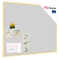 PINNWAND mit Holz Rahmen 100x80cm Hellgrau - Grau, Holz (100/80/1.6cm) - ALLboards