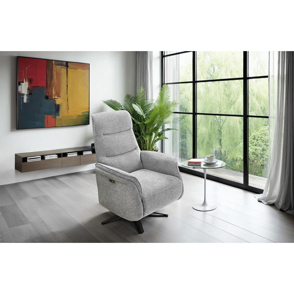Thumbnail - luma-home Tv-Relaxsessel, Grau, Textil, 1-Sitzer, Füllung: Polyurethan (Pur), einzeln stellbar,Quadratisch, 74x108x89 cm...