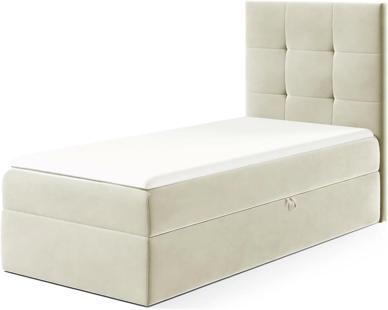 Meblini Kinderbett Creme 84x208 cm