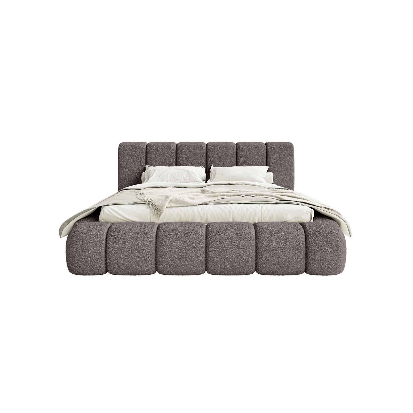POLSTERBETT Goa 160x200 cm, Mokka - Mokka, Textil (160/200cm) - Fedve