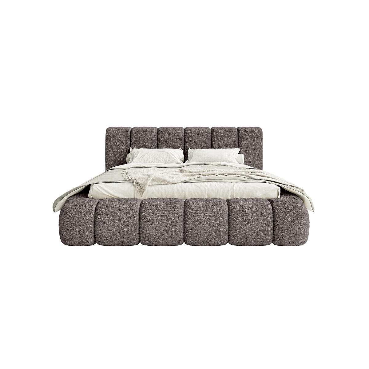 POLSTERBETT Goa 160x200 cm, Mokka - Mokka, Textil (160/200cm) - Fedve