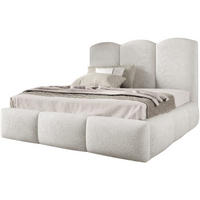 POLSTERBETT Bero, 160x200, Bouclé-Stoff, Weiß - Weiß, Textil (160/200cm) - Beautysofa