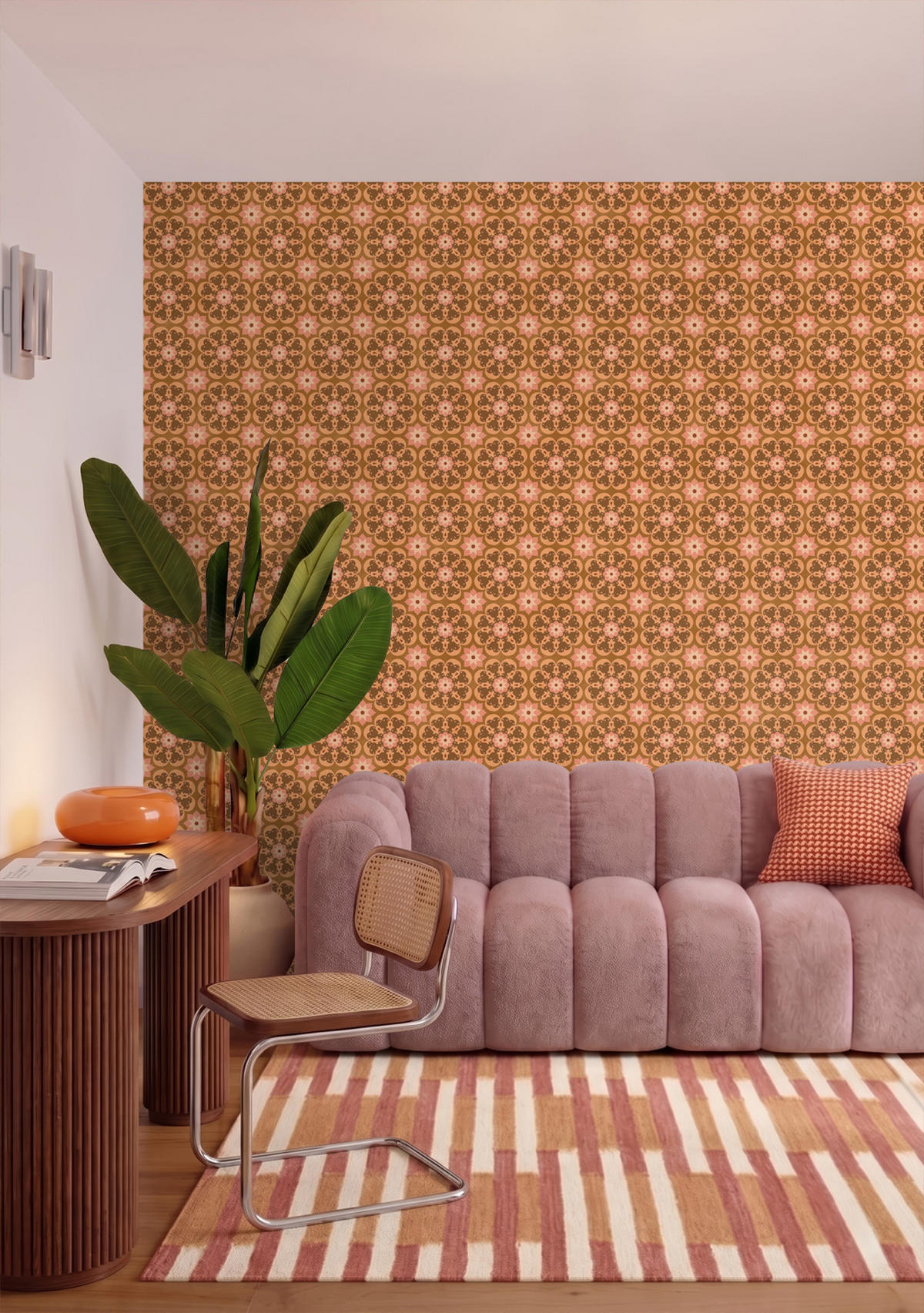 TAPETE Fliesenmuster 50 x 900 cm - Braun, Papier (50/900cm) - ESTAhome