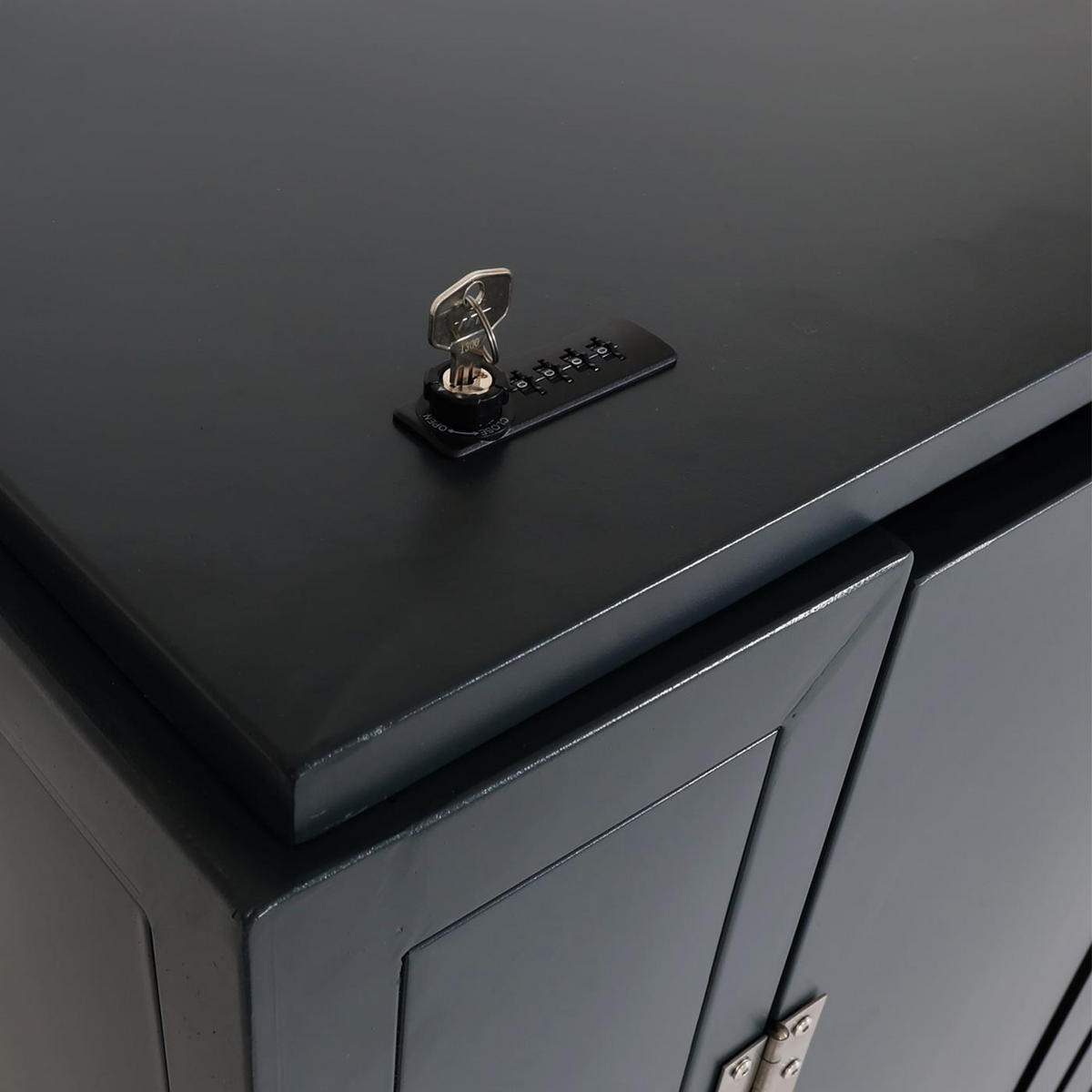 2ER-FAHRRADGARAGE Anthrazit - Anthrazit, Metall (202/121/100cm) - MCW