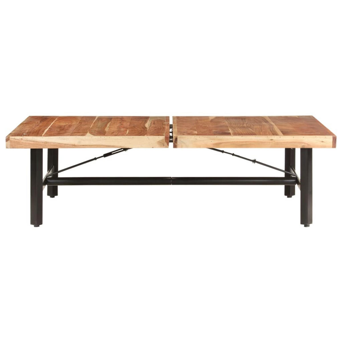 COUCHTISCH 142x90x42 cm Akazie Massivholz - Braun, Holz (142/90/42cm) - furnicato