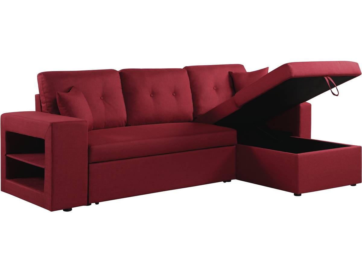 ECKSOFA axel Rot/Gelb - Rot, Textil (146/233cm) - Habitat Garten