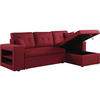 ECKSOFA axel Rot/Gelb - Rot, Textil (146/233cm) - Habitat Garten