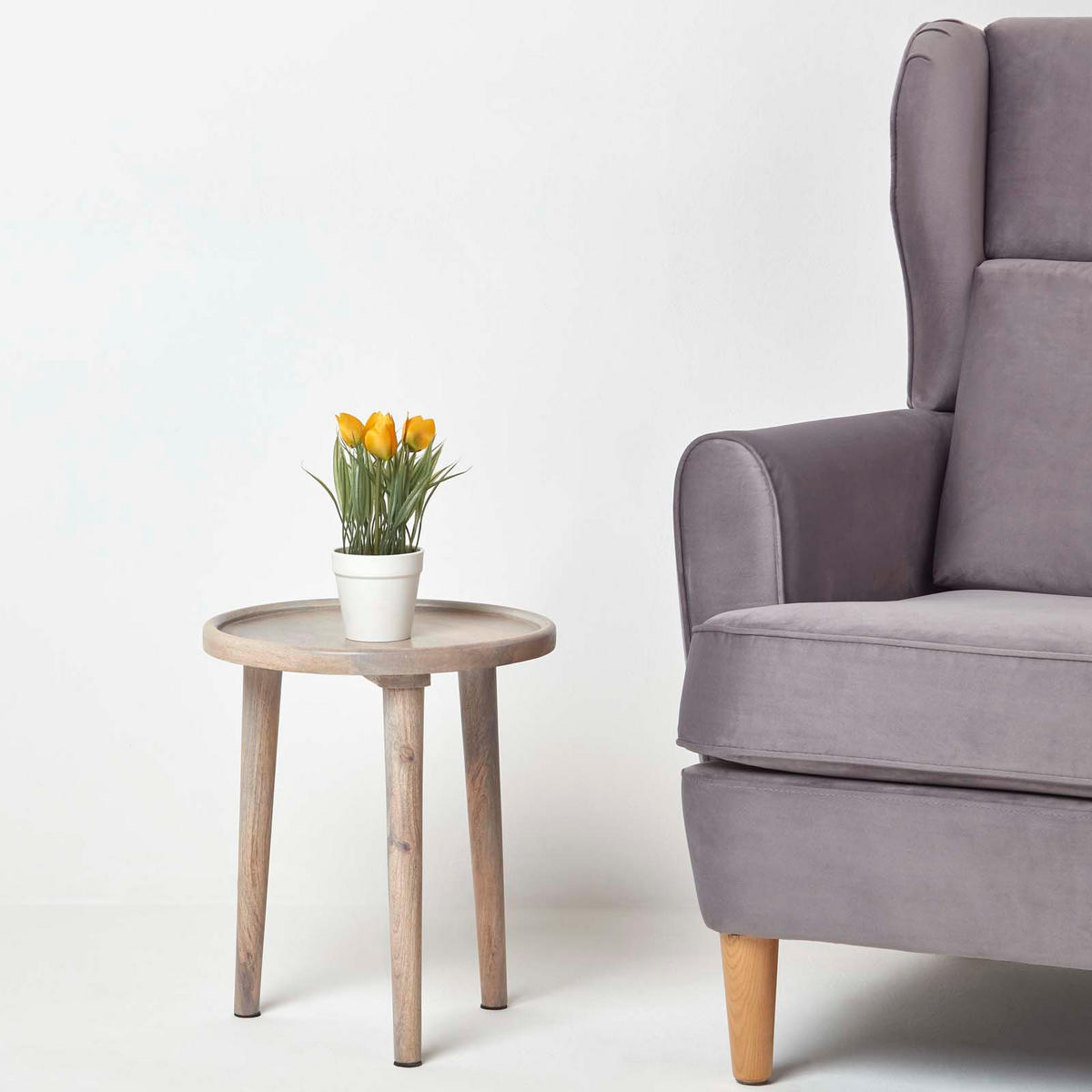 KUNSTBLUMEN Tulpen gelb im Blumentopf, 22 cm - Gelb, Kunststoff (22cm) - Homescapes