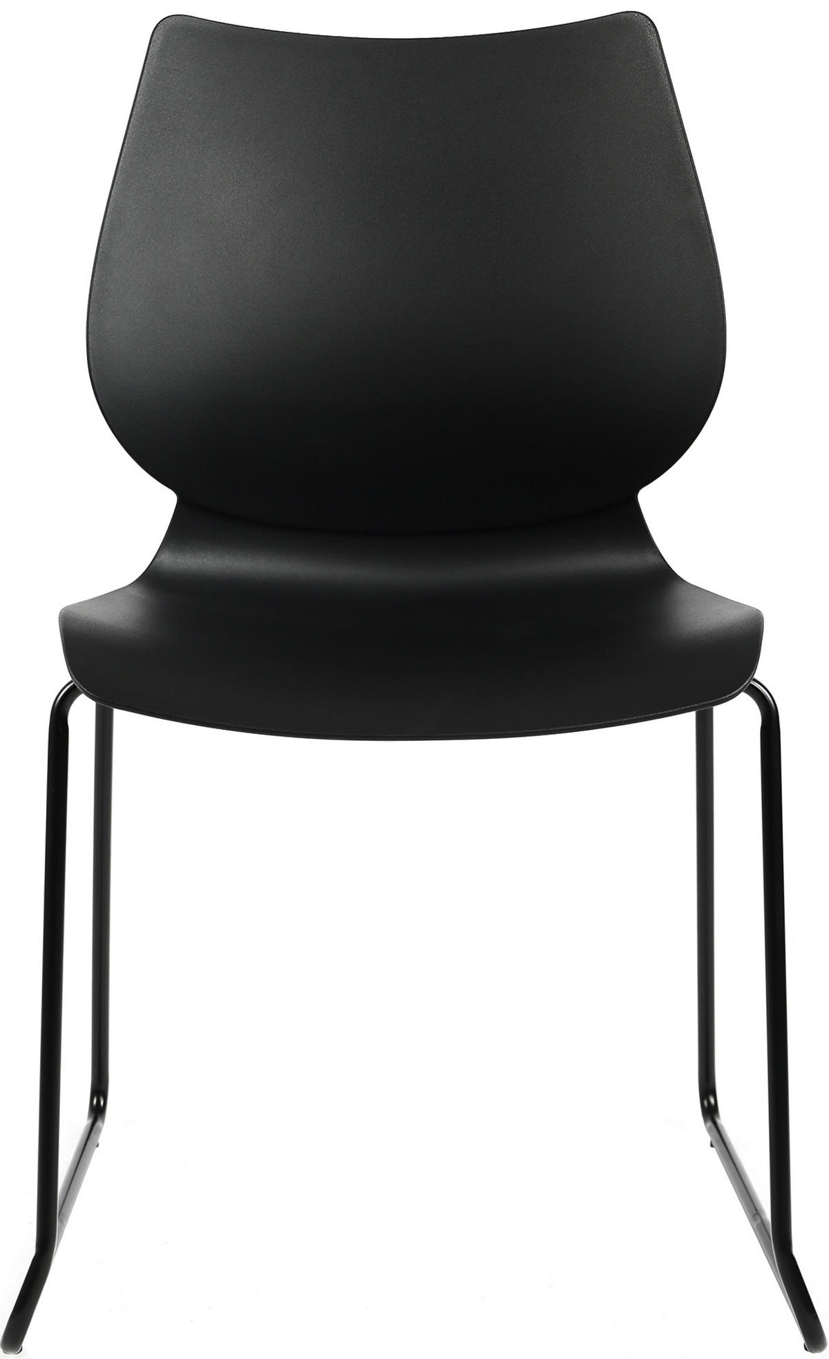 STUHL 2 Kunststoff Schwarz - Schwarz, Kunststoff/Metall (47/86/50cm) - CLP