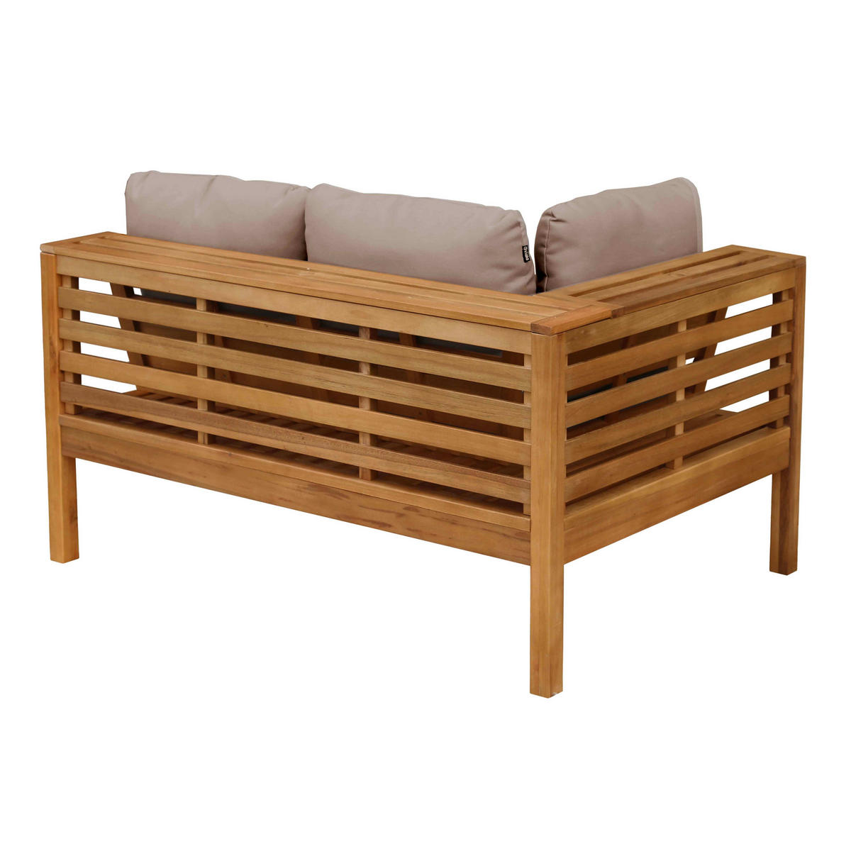 GARTENSOFA, Taupe - Taupe, Holz (120/63/80cm) - Oviala