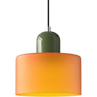 PENDELLEUCHTE Glas Nordisch Modern 15cm Orange, E27 bis 150cm höhenverstellbar - Orange, Metall (15/16/15cm) - Authentics