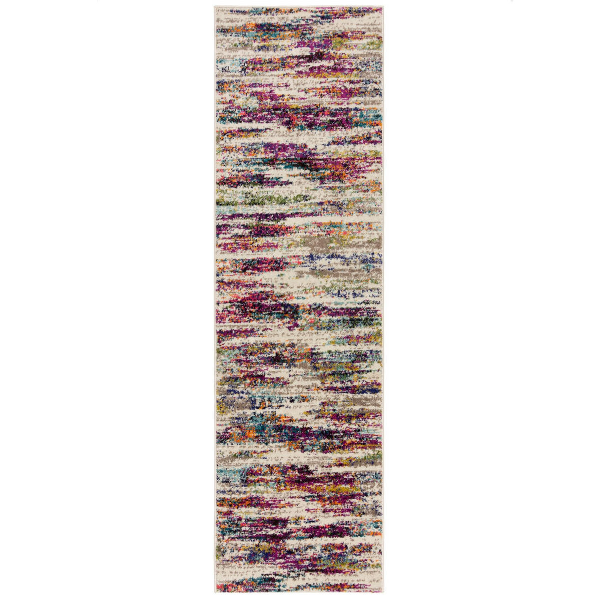 TEPPICH Kurzflor Abstrakt Modern, Wohnzimmer Multicolor Läufer 66x230 - Multicolor, Textil (66/230cm) - KADIMA DESIGN