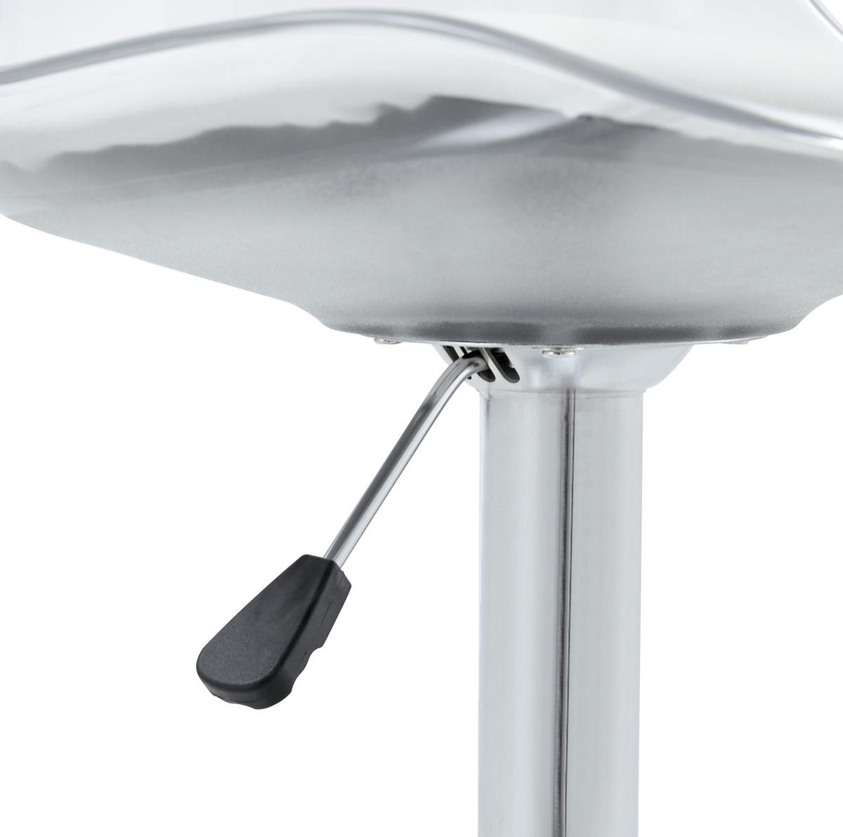 BARHOCKER höhenverstellbar 2er-Set Transparent Silber - Silberfarben, Metall (53.3/120/45.7cm) - Meubliv