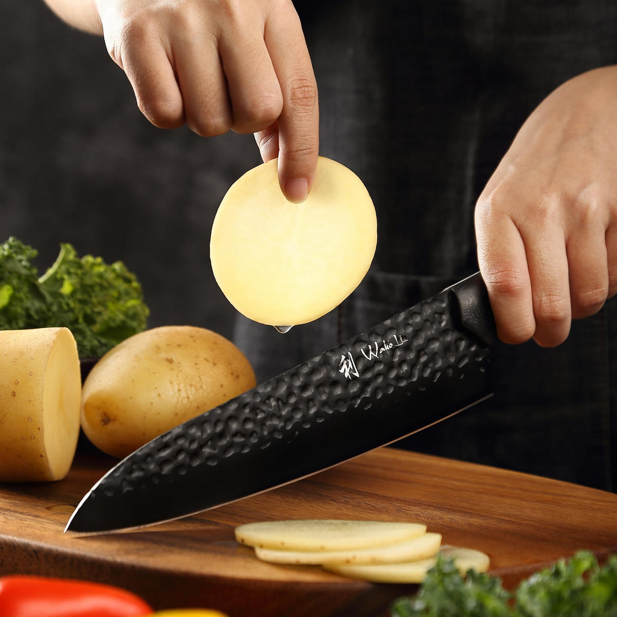 CHEFMESSER 20 cm - Schwarz, Metall (33cm) - Wakoli