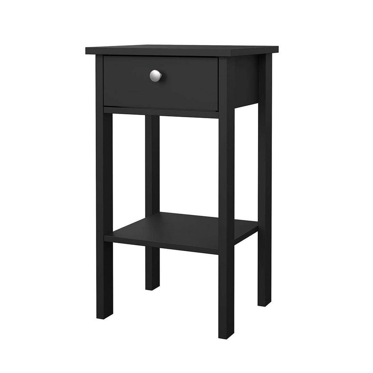 NACHTTISCH, Madrid, Schwarz, Holzwerkstoff, 40 x 35 x 71 cm - Schwarz, Holzwerkstoff (40/71/35cm) - ebuy24
