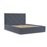 POLSTERBETT Torno 140/200 cm Blau im Asti Stoff - Blau/Schwarz, Holz/Holzwerkstoff (140/200cm) - AltaBeds