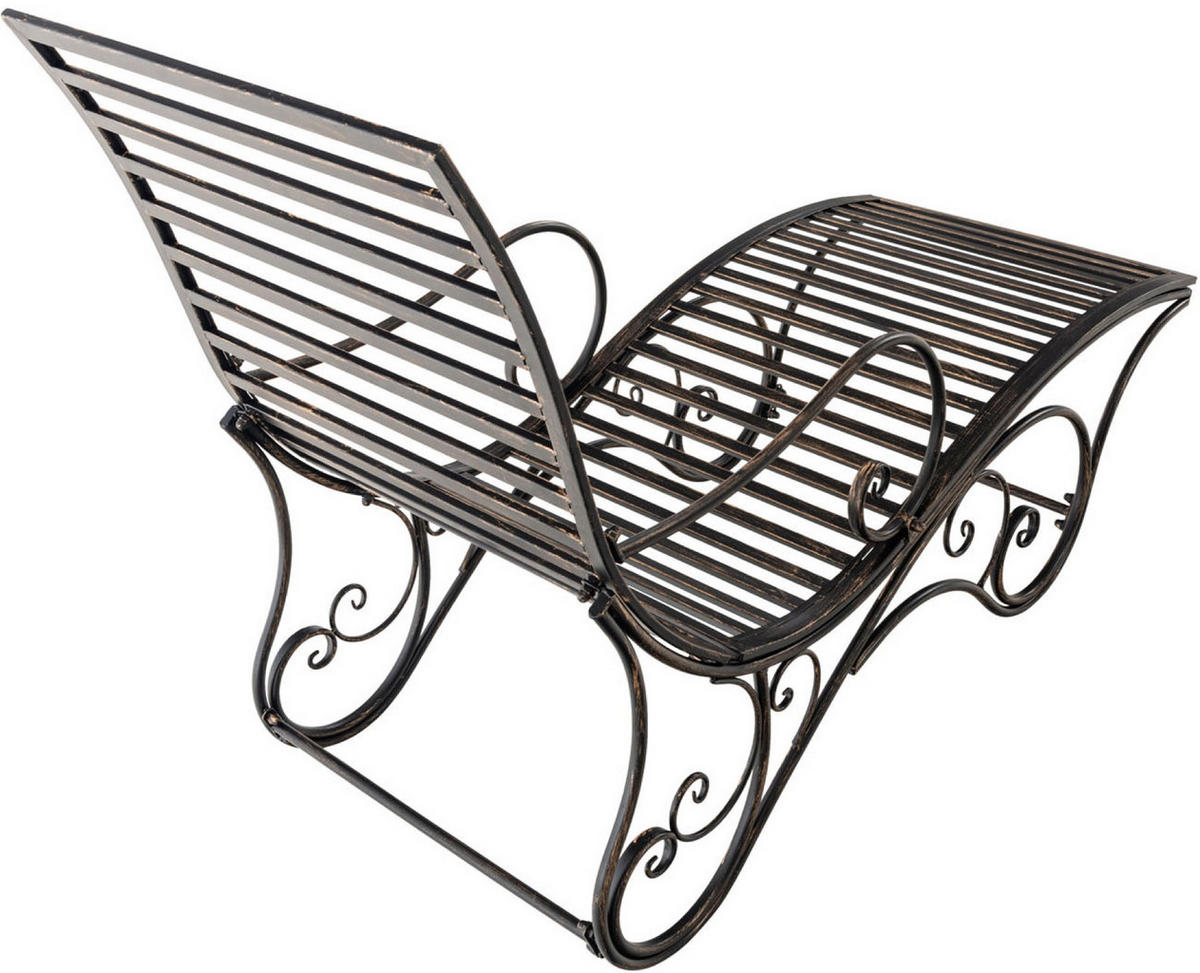 GARTENLIEGE Aurelle bronze - Braun, Metall (58/101/140cm) - TPFGarden