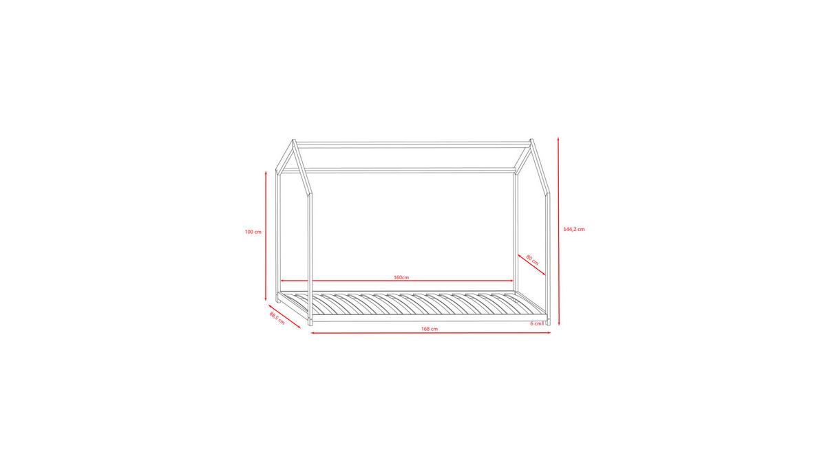 KINDERBETT BELLA ohne Schublade ohne Matratze Holz 160/80 - Sonoma Eiche, Holzwerkstoff (80/160cm) - RAUMHIRSCH FURNITURE
